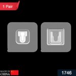 Adhesive Plastic Wall Hooks - Heavy Duty (1 Pair) - With Dupatta by Nari Haat, Indian ethnic wear, women clothing, de...