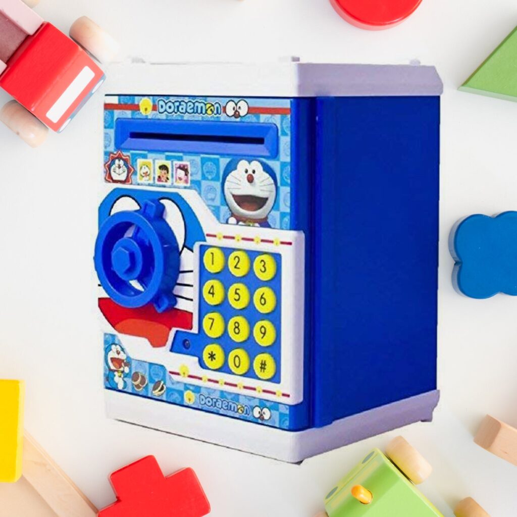 Electronic ATM piggy bank with password for kids' savings
