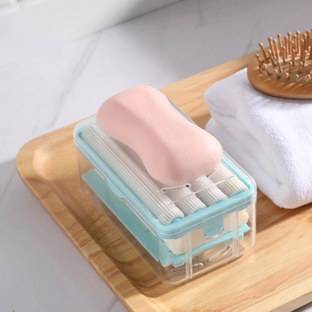 Portable 2-in-1 Soap Dish Dispenser