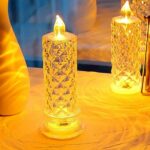 Rose Candles for Home Decoration, Crystal Candle Lights, Diwali - Back View by Nari Haat, Indian ethnic wear, women c...