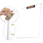 Transparent Premium Exam Pad with Centimeter Measuring Side for Students - Back View by Nari Haat, Indian ethnic wear...