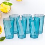 Set of 6 Transparent Drinking Glasses