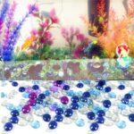 Glass Gem Stone, Flat Round Marbles Pebbles for Vase Fillers, Attractive pebbles for Aquarium Fish Tank. - Back View ...