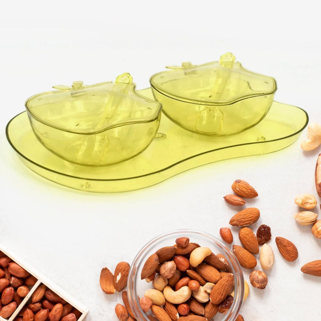 Apple shape serving tray bowl for snacks