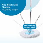 Spin Mop with Bigger Wheels and Plastic Auto Fold Handle for 360 Degree Cleaning - Neckline Detail by Nari Haat, Indi...