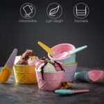Ice-Cream Waffle Spoon Bowl Cup Set Premium Ice Cream Set 12 Units Coupler Bowl - Sleeve Design by Nari Haat, Indian ...