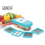 Ganesh 7 in 1 Plastic Vegetable Dicer, Blue - Fabric Detail by Nari Haat, Indian ethnic wear, women clothing, designe...