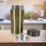 Stainless Steel Leak-Proof Water Bottle for Office, Gym & Travel (300ML) - Closeup Embroidery by Nari Haat, Indian et...