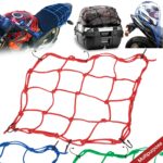 Heavy-Duty Elastic Bungee Cargo Net Mesh Holder - 4 Adjustable Hooks for Motorcycle - Sleeve Design by Nari Haat, Ind...