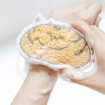 Cartoon Wood Pulp Sponge for Dishwashing  Absorbent Cleaning Pad - Neckline Detail by Nari Haat, Indian ethnic wear, ...