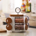 Ganesh Storewell 8-jar revolving plastic spice rack