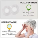 Large Disposable Waterproof Shower Caps – 12 Pack for Women, Travel & Salon - Image 3
