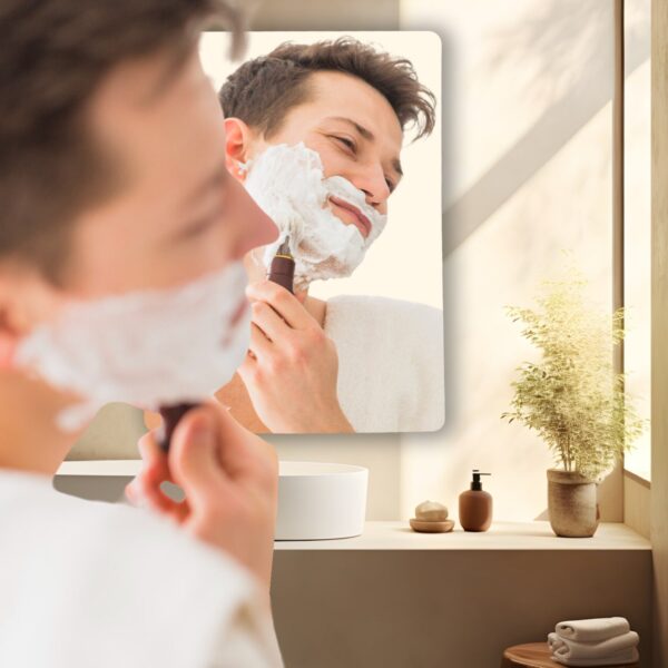 10PC BIG SQUARE ADHESIVE-BATHROOM-MIRROR-WALL - Front View by Nari Haat, Indian ethnic wear, women clothing, designer...