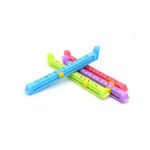 large Plastic Food Pouch Clip Sealer Set of 4 (Multicolor) - Back View by Nari Haat, Indian ethnic wear, women clothi...