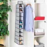 10-Tier Foldable Multipurpose Storage Rack – Collapsible Fabric Wardrobe Organizer - Front View by Nari Haat, India...