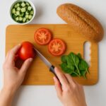 Wooden Chopping Board For Vegetable Cutting & Kitchen Use - Neckline Detail by Nari Haat, Indian ethnic wear, women c...