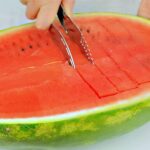 Watermelon Slicer – Stainless Steel Corer & Cutter, Multi-Purpose Fruit Tool - Back View by Nari Haat, Indian ethni...
