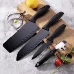5-Piece Stainless Steel Kitchen Knife Set – Chef, Chopping, Utility, Butcher Knives - Fabric Detail by Nari Haat, I...