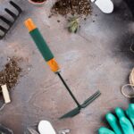 2 IN 1 DOUBLE HAND HOE GARDENING TOOL WITH WOODEN HANDLE - Closeup Embroidery by Nari Haat, Indian ethnic wear, women...