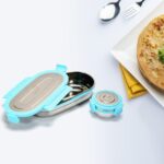 Ganesh Stainless Steel Lunch Box & Container Set of 2 - Closeup Embroidery by Nari Haat, Indian ethnic wear, women cl...