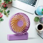 Portable Mini handy Fan & Personal Table Fan (Battery Not Include) - Fabric Detail by Nari Haat, Indian ethnic wear, ...