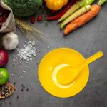 Plastic Soup Bowl & Spoon Set for Kitchen (6-Pcs) - Sleeve Design by Nari Haat, Indian ethnic wear, women clothing, d...