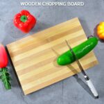 Natural Wood Chopping Board for Kitchen – Vegetables, Fruits & Cheese, BPA Free - Closeup Embroidery by Nari Haat, ...