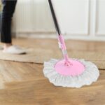 Stainless Steel 360° Rotating Mop with Microfiber Head & Adjustable Rod - Back View by Nari Haat, Indian ethnic wear...