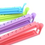 large Plastic Food Pouch Clip Sealer Set of 4 (Multicolor) - Fabric Detail by Nari Haat, Indian ethnic wear, women cl...