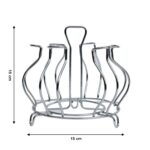 Stainless Steel Glass Holder Glass Hanging Organizer Kitchen Bars Pubs (MOQ :- 2 Pc) - Closeup Embroidery by Nari Haa...