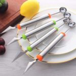 Multifunctional 2 1 Melon Baller - Stainless Steel Dig Scoop Fruit Carving Knife - Image 3