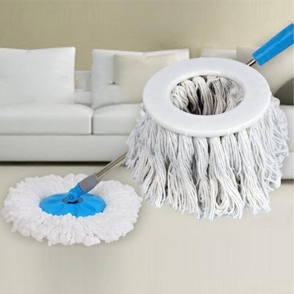 Microfiber Spin Mop Head – Round Shape Standard Size Refill for All Mop Types