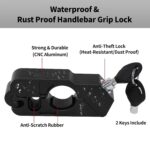 Motorcycle Grip Lock Universal Motorcycle Handlebar Throttle Grip Security Lock - Back View by Nari Haat, Indian ethn...
