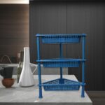 Triangle 3-Tier Plastic Storage Rack for Kitchen, Bathroom & Office - Neckline Detail by Nari Haat, Indian ethnic wea...