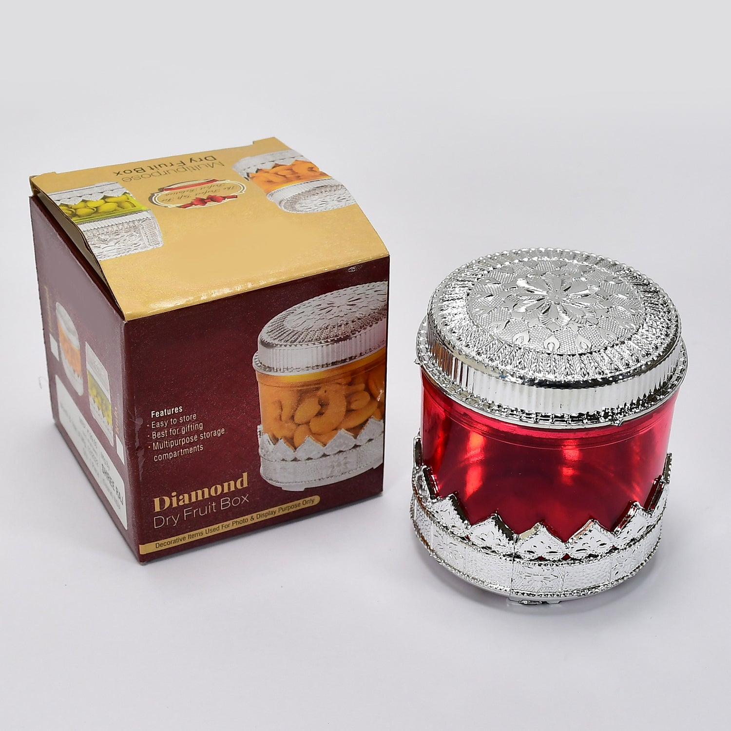 03_a24a7f79-9f2d-4888-9d9a-c51017ab2893.jpg Diamond Design Dry Fruit Storage Box - Front View by Nari Haat, Indian ethnic wear, women clothing, designer suit