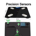 Bluetooth Body Fat Scale Digital Smart Body Weight Scale iOS and Android App to Manage Body Weight, Body Fat, Water, ...