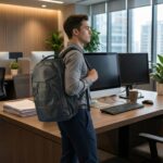 Lightweight Water-Resistant Laptop Bag with Pockets & Adjustable Strap - Closeup Embroidery by Nari Haat, Indian ethn...