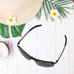 Lightweight Rimless Sports Sunglasses for Outdoor Activities - Closeup Embroidery by Nari Haat, Indian ethnic wear, w...