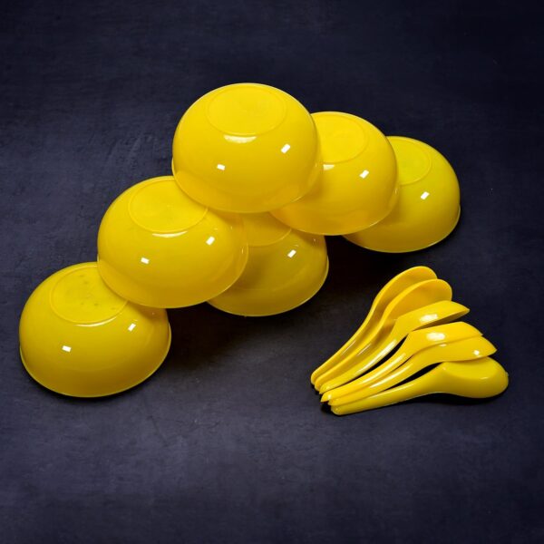 Plastic Soup Bowl and Spoon Set