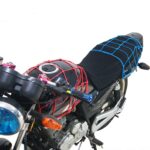 Heavy-Duty Elastic Bungee Cargo Net Mesh Holder - 4 Adjustable Hooks for Motorcycle - Back View by Nari Haat, Indian ...