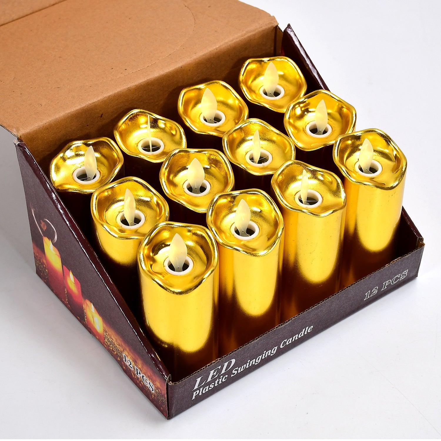 Set of 12 LED swinging candles for Diwali