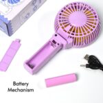 Portable Mini handy Fan & Personal Table Fan (Battery Not Include) - Full Detail by Nari Haat, Indian ethnic wear, wo...