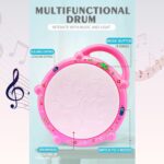 Flash Drum Toy – Colorful Musical Drum with Light Effects, Best Gift for Kids - Neckline Detail by Nari Haat, India...