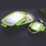 stainless Steel Lunch Pack for Office & School Use - Fabric Detail by Nari Haat, Indian ethnic wear, women clothing, ...