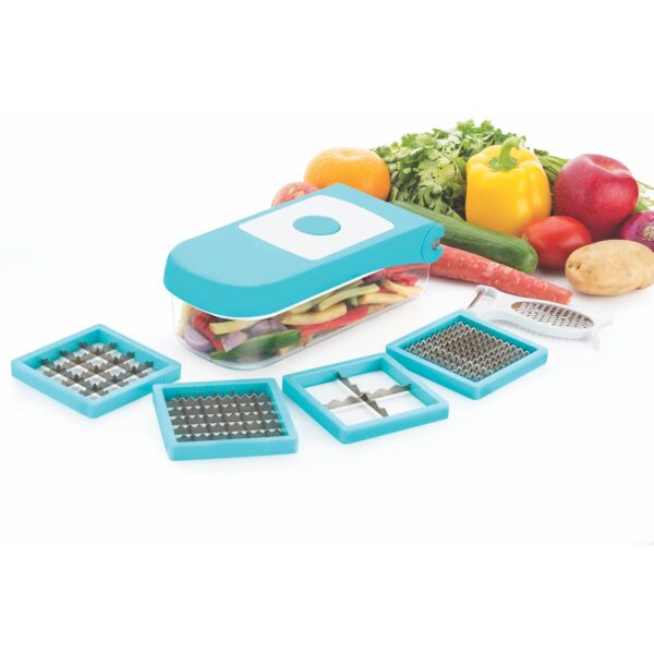 Blue Ganesh 7-in-1 plastic vegetable dicer