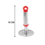 Ganesh Potato / Pav Bhaji Masher with Plastic Handle, Silver & Plastic - Sleeve Design by Nari Haat, Indian ethnic we...