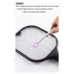 Rechargeable Mosquito Killer Racket with UV Light & USB Charging Base - Back View by Nari Haat, Indian ethnic wear, w...