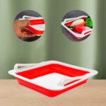 Refrigerator Folding Storage Box – Fridge Basket, Sliding Storage Racks & Tray - Neckline Detail by Nari Haat, Indi...