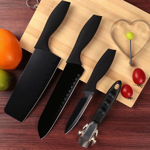 5-Piece Stainless Steel Kitchen Knife Set – Chef, Chopping, Utility, Butcher Knives - Front View by Nari Haat, Indi...
