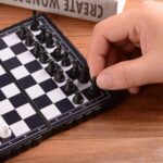 Magnetic Chess Board 5×5 inch with Folding Set for Kids & Adults - Closeup Embroidery by Nari Haat, Indian ethnic we...